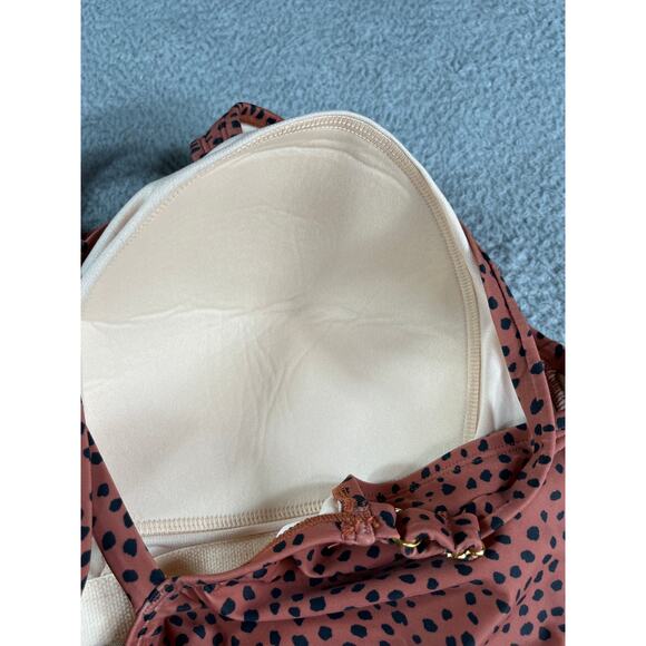 Kona Sol Swimsuit Womens Size 22 Brown Polka Dots Adjust Straps One Piece NWT - Picture 8 of 11